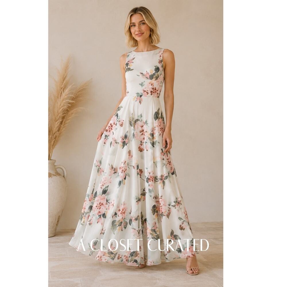 Jenny Yoo Elizabeth Floral Maxi Dress 2 Floral NEW